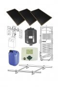 3 solar collector system with boiler 300L